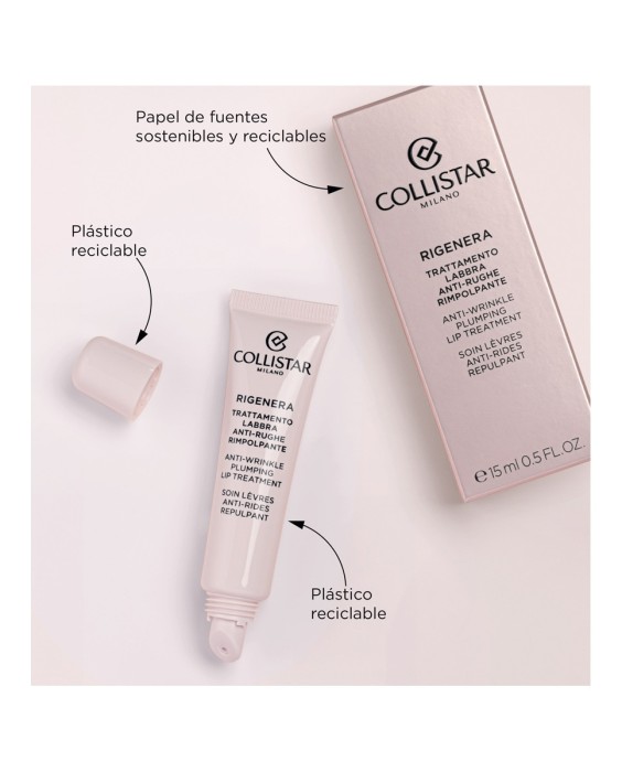 Tratamiento labial antiarrugas y voluminizador Rigenera 15 ml Collistar