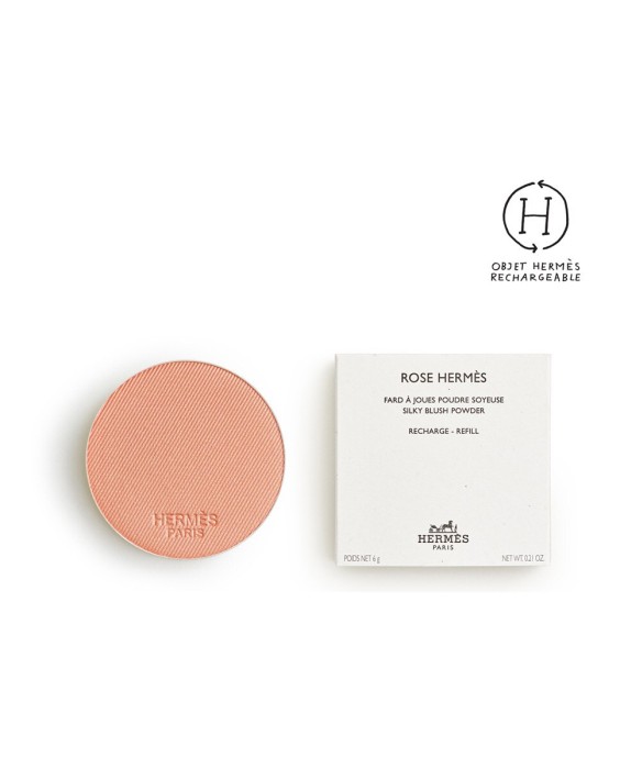 Hermès Silky Blush Rose Сменный блок для пудровых румян