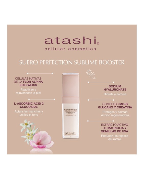 Suero Perfection Sublime Booster Iluminador Despigmentante 30 ml Atashi