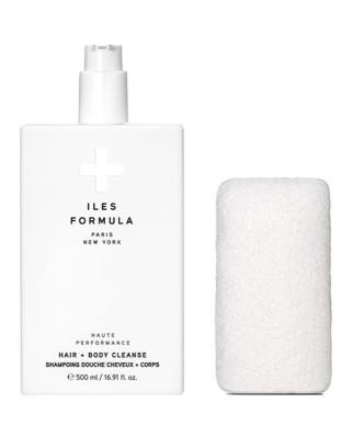 Champú/Gel de ducha con esponja Hair and Body Cleanse + Sponge 500 ml  Iles