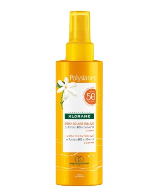 Spray Solar Sublime Spf 50 Al Monoï Y Tamanu Bio 200 ml Klorane Polysianes