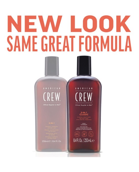 Champú 3 en 1 classic 250 ml American Crew