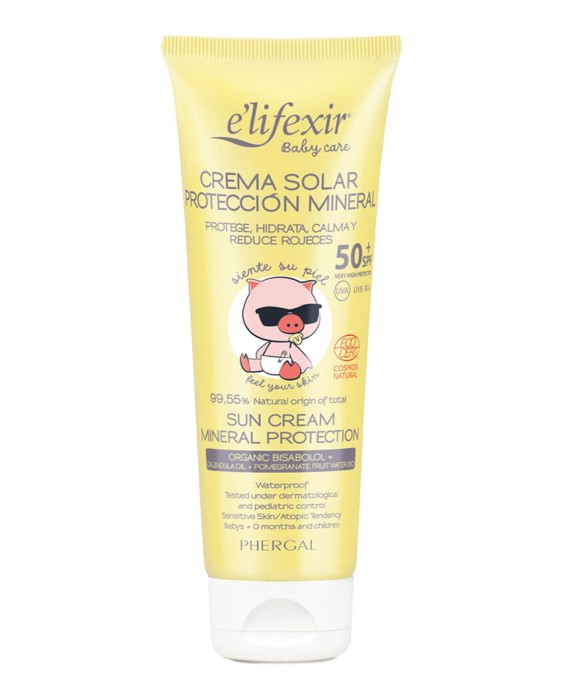 Crema Solar Mineral Protección Spf+50 Piel Sensible Elifexir Baby Care 100 ml Elifexir