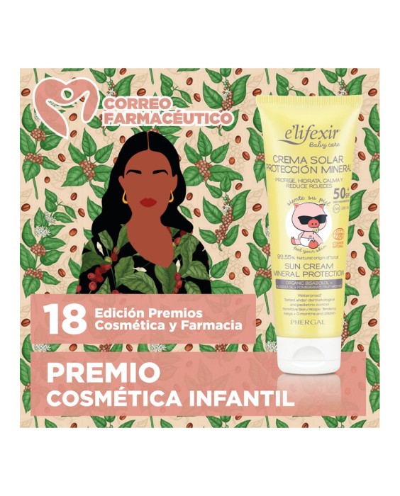 Crema Solar Mineral Protección Spf+50 Piel Sensible Elifexir Baby Care 100 ml Elifexir