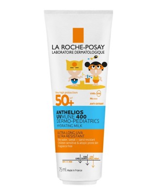 Protector solar corporal y facial Anthelios UV-Mune 400 Dermopediatrics Leche Cartón Tube SPF50+ La Roche Posay