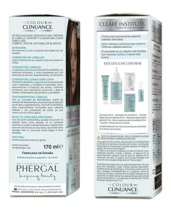 Coloración Permanente Colour Clinuance Cabellos Delicados Clearé Institute