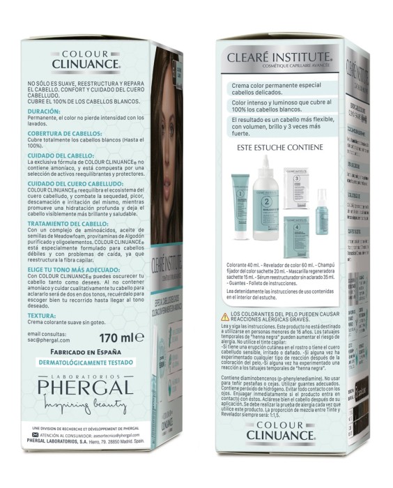 Coloración Permanente Colour Clinuance Cabellos Delicados Clearé Institute