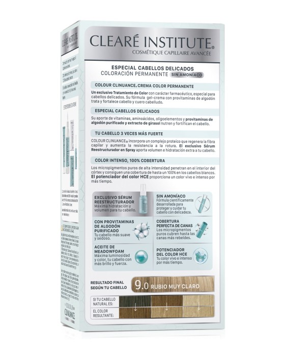 Coloración Permanente Colour Clinuance Cabellos Delicados Clearé Institute