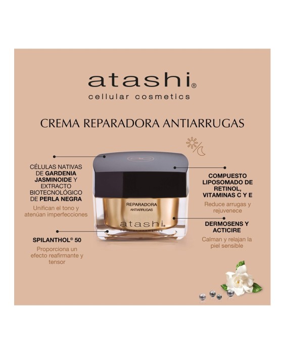 Crema Cellular Antiedad Reparadora Antiarrugas 50 ml Atashi