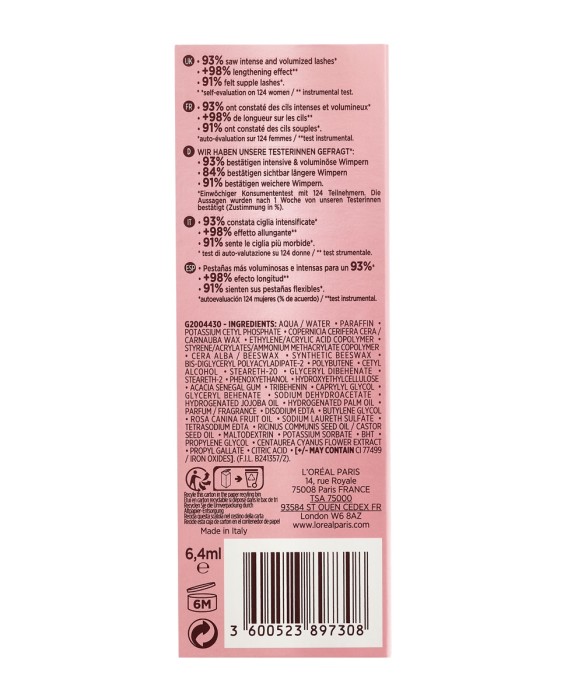 Paradise Máscara de pestañas volumen y longitud Paradise L'Oréal Paris