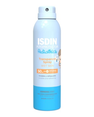 Fotoprotector Isdin Transparent Spray Wet Skin Pediatrics SPF 50 Isdin солнцезащитный спрей для детей