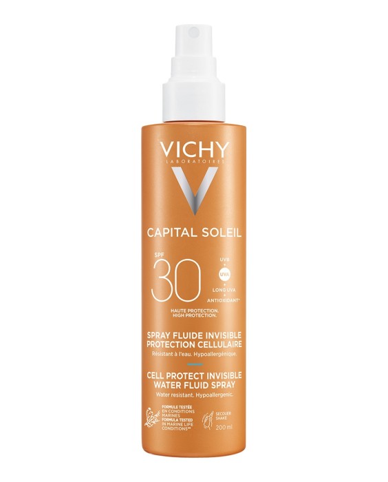 Protector solar Capital Soleil Cell Protect Water Fluid Spray SPF30 Vichy