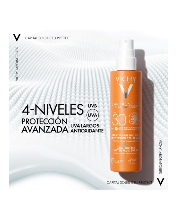 Protector solar Capital Soleil Cell Protect Water Fluid Spray SPF30 Vichy