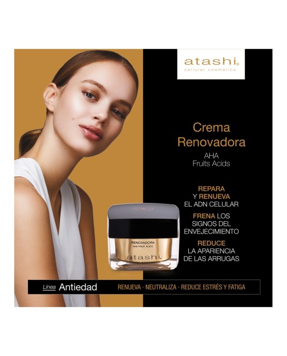 Crema Cellular Renovadora Antiedad Aha Fruit Acids Ácido Glicólico 50 ml Atashi