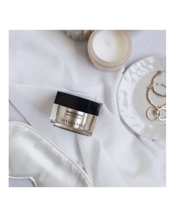 Crema Cellular Renovadora Antiedad Aha Fruit Acids Ácido Glicólico 50 ml Atashi