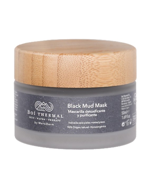 Black Mud Mask 50 ml Boi Thermal by Martiderm Детоксифицирующая и очищающая маска для лица