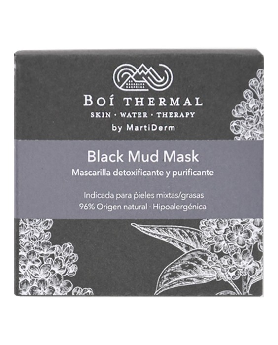 Black Mud Mask 50 ml Boi Thermal by Martiderm Детоксифицирующая и очищающая маска для лица