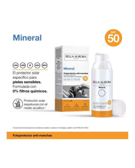 Fotoprotector Mineral SPF50, 50 ml Bella Aurora