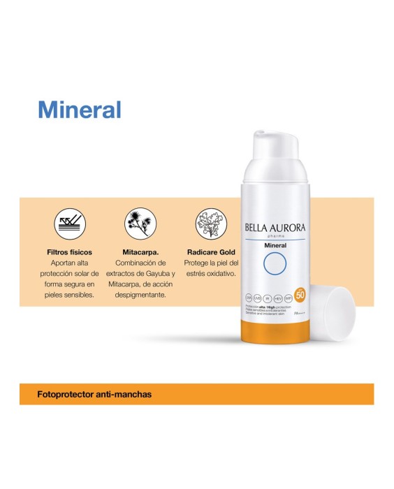 Fotoprotector Mineral SPF50, 50 ml Bella Aurora