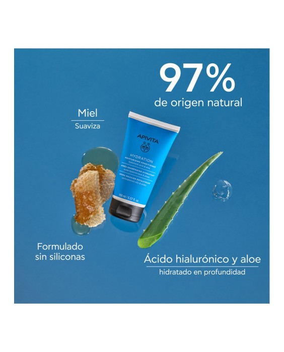 Acondicionador Hidratante Todo Tipo Cabello Ácido Hialurónico & Aloe Apivita