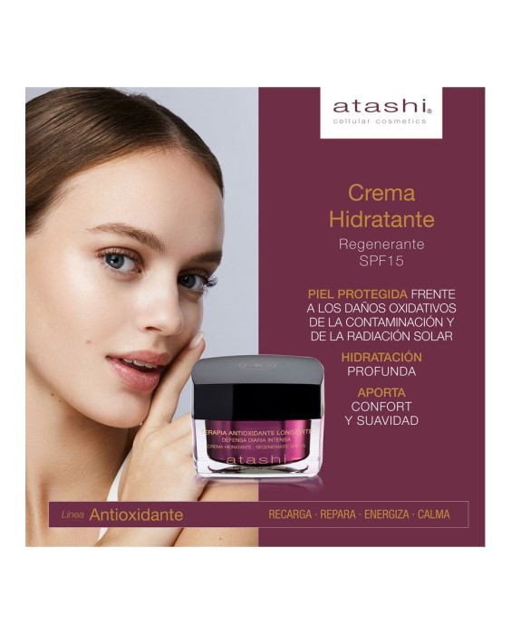 Crema Antioxidante  Hidratante Regenerante Spf15 50 ml Atashi