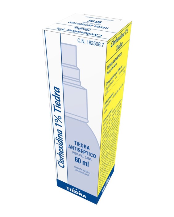 Spray desinfectante-Antiséptico Clorhexidina 1% 60 ml Tiedra
