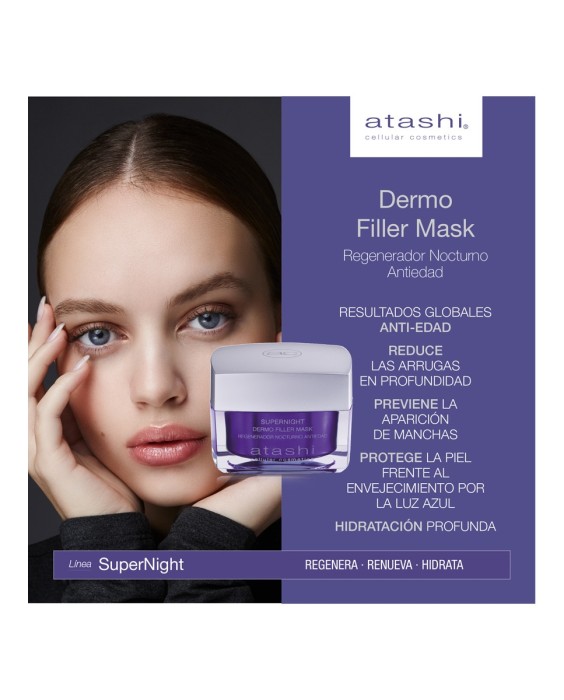 Regenerador Nocturno Antiedad Supernight Dermo Filler Mask 50 ml Cellular Cosmetics Atashi
