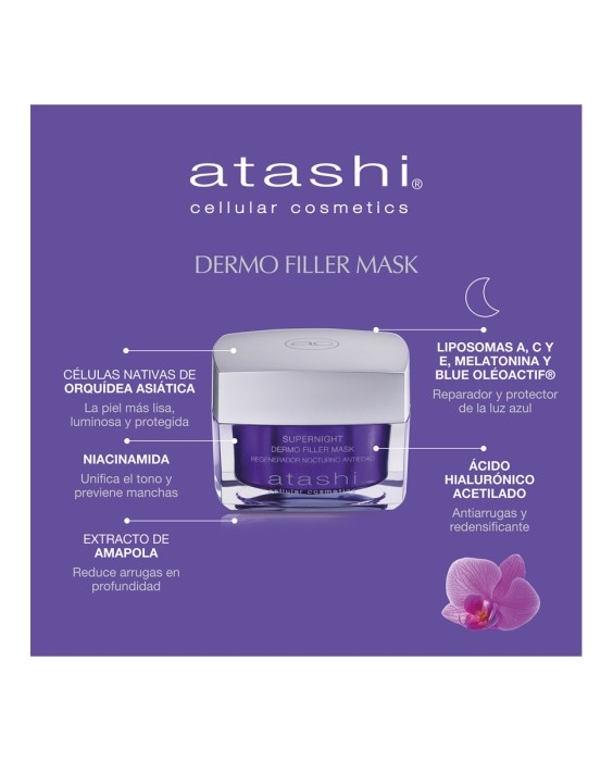 Regenerador Nocturno Antiedad Supernight Dermo Filler Mask 50 ml Cellular Cosmetics Atashi