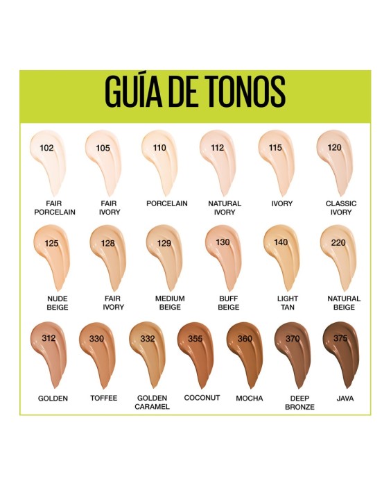 Base de maquillaje Super Stay Active Wear 30h Maybelline