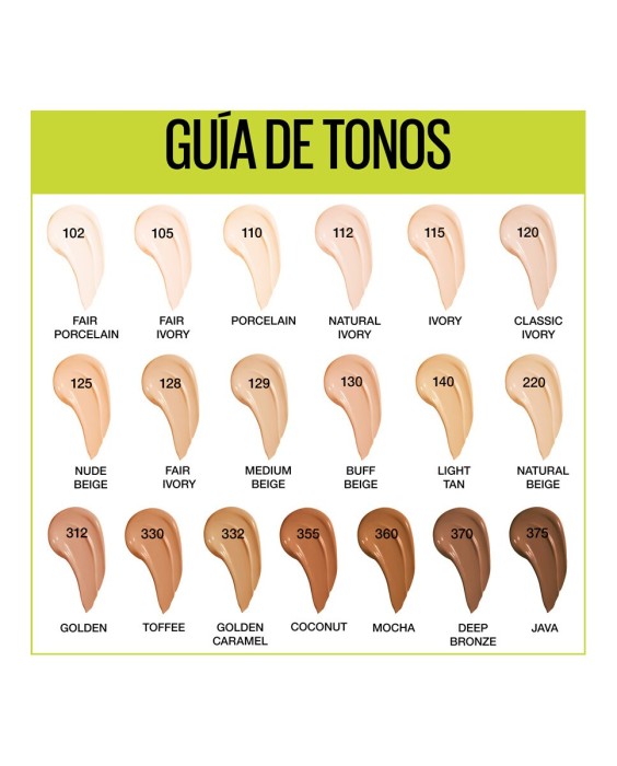 Base de maquillaje Super Stay Active Wear 30h Maybelline