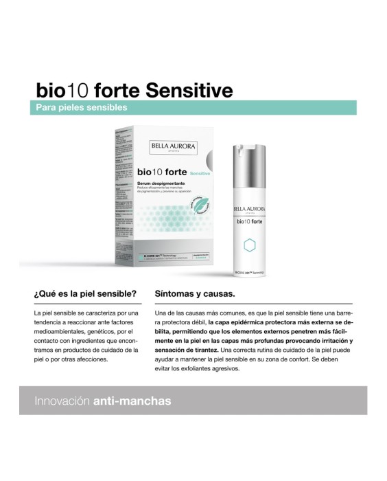Tratamiento Despigmentante Intensivo de Manchas Oscuras para Pieles Sensibles Bio10 Forte Sensitive Bella Aurora