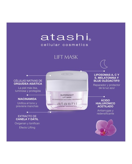 Regenerador Nocturno Reafirmante Supernight Lift Mask 50 ml Cellular Cosmetics Atashi