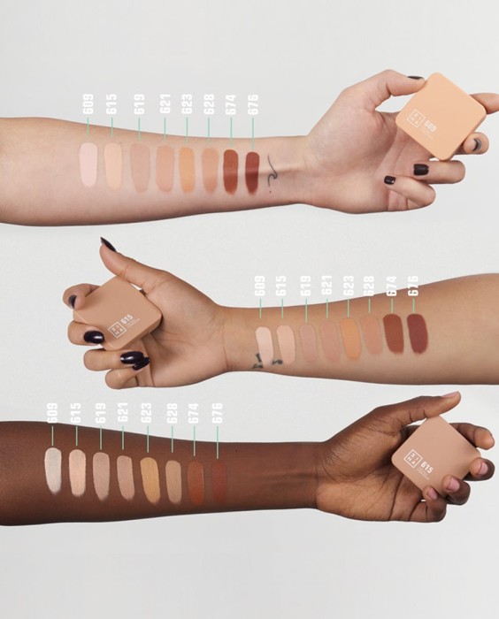 Corrector cremoso de alta cobertura y acabado mate natural The Full Concealer 3INA