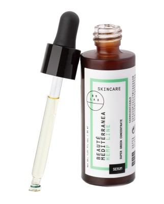 Serúm Facial Super Green Concentrate Con Hemp Y Escualane Vegano 97% Ingredientes Naturales 30 ml Beauté Mediterranea