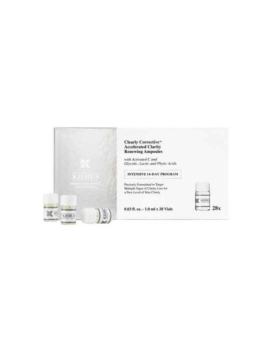 Ampollas tratamiento luminosidad Clearly Corrective Accelerated Clarity Renewing Ampoules 28x1.3 ml Kiehl´s