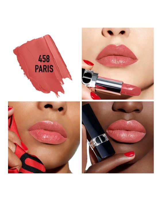 Barra de labios recargable color couture - 4 acabados: satinado, mate, metalizado y aterciopelado - tratamiento floral - confort y larga duración