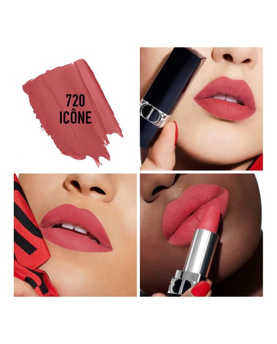 Barra de labios recargable color couture - 4 acabados: satinado, mate, metalizado y aterciopelado - tratamiento floral - confort y larga duración