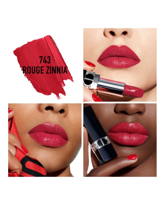 Barra de labios recargable color couture - 4 acabados: satinado, mate, metalizado y aterciopelado - tratamiento floral - confort y larga duración