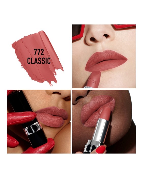 Barra de labios recargable color couture - 4 acabados: satinado, mate, metalizado y aterciopelado - tratamiento floral - confort y larga duración