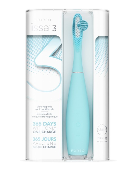ISSA™ 3 cepillo de dientes sónico de silicona ultra higiénica Mint FOREO