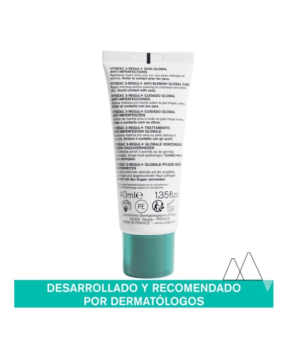Crema Facial Cuidado Global Para Granos Hyseac 40 ml Uriage