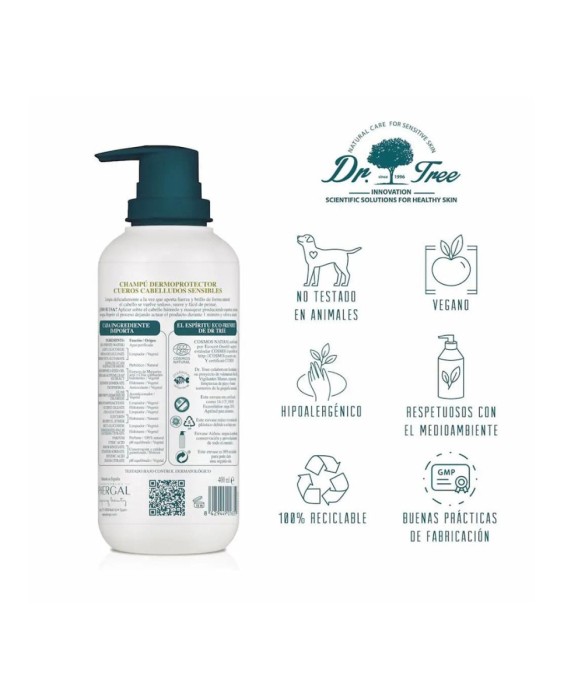Champú Dermoprotector Natural Cuero Cabelludo Sensible 400 ml Dr. Tree