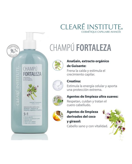 Champú Fortaleza Anticaída Clearé institute