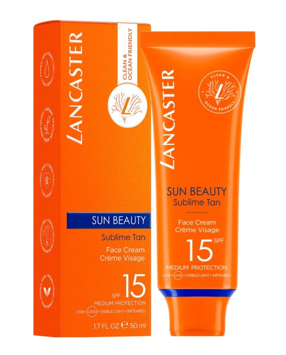 Sun Beauty Face Cream SPF15 50 ml Lancaster Солнцезащитный крем для лица