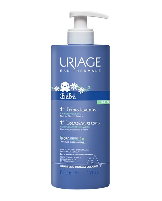 Gel De Baño Y Champú Para Bebés Con Edelweiss Orgánico Y Manteca De Karité 500 ml Uriage