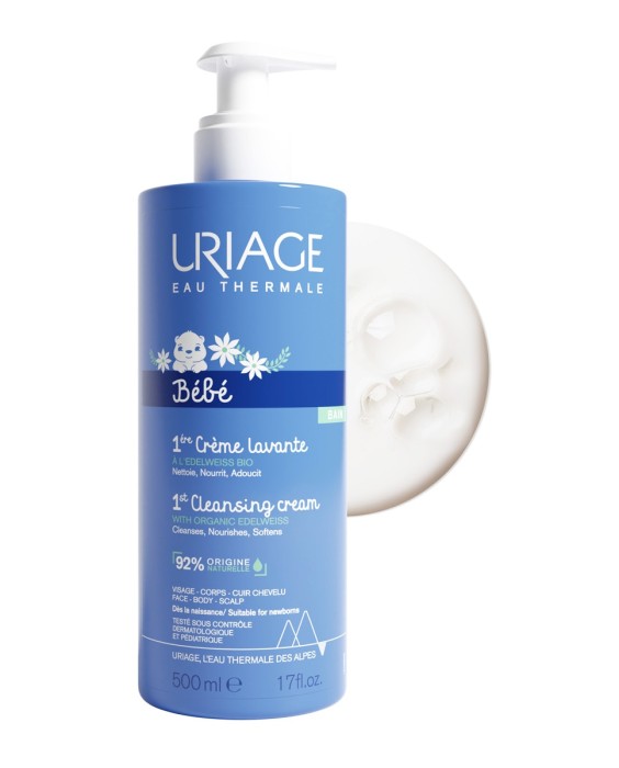 Gel De Baño Y Champú Para Bebés Con Edelweiss Orgánico Y Manteca De Karité 500 ml Uriage