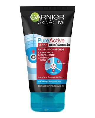Gel limpiador y exfoliante 3 en 1 Skin Active Garnier