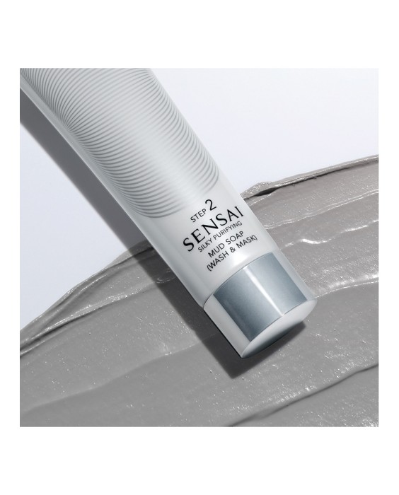 Sensai Silky Purifying Mud Soap Wash & Mask 125мл Очищающее мыло и глиняная маска для лица (Шаг 2)
