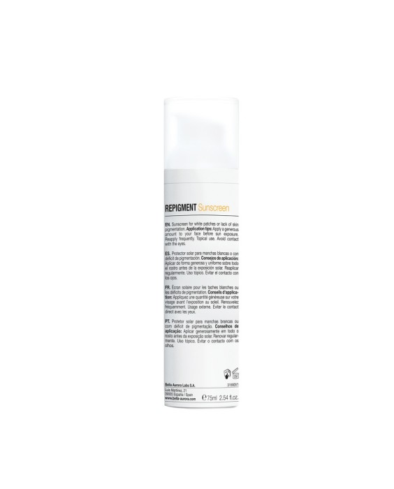 Protector Solar Para Manchas Blancas Repigment Sunscreen Spf 30 75 ml Bella Aurora
