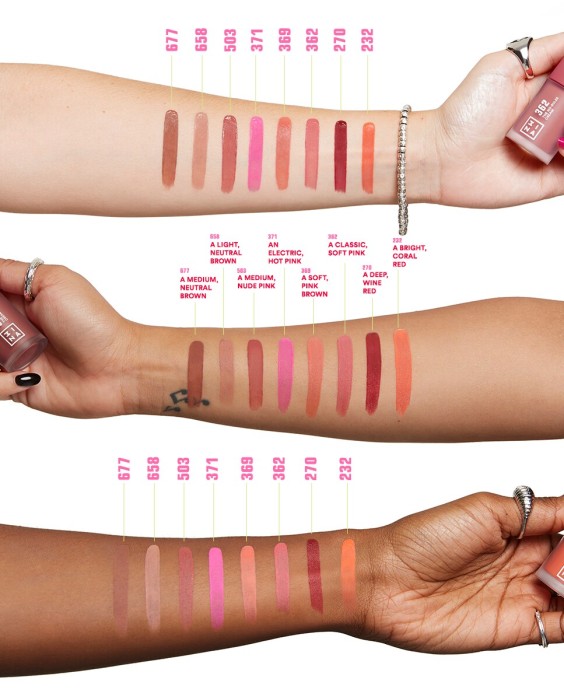 Crema de color líquida, mate y multiusos para ojos labios y mejillas The No-Rules Cream 3INA